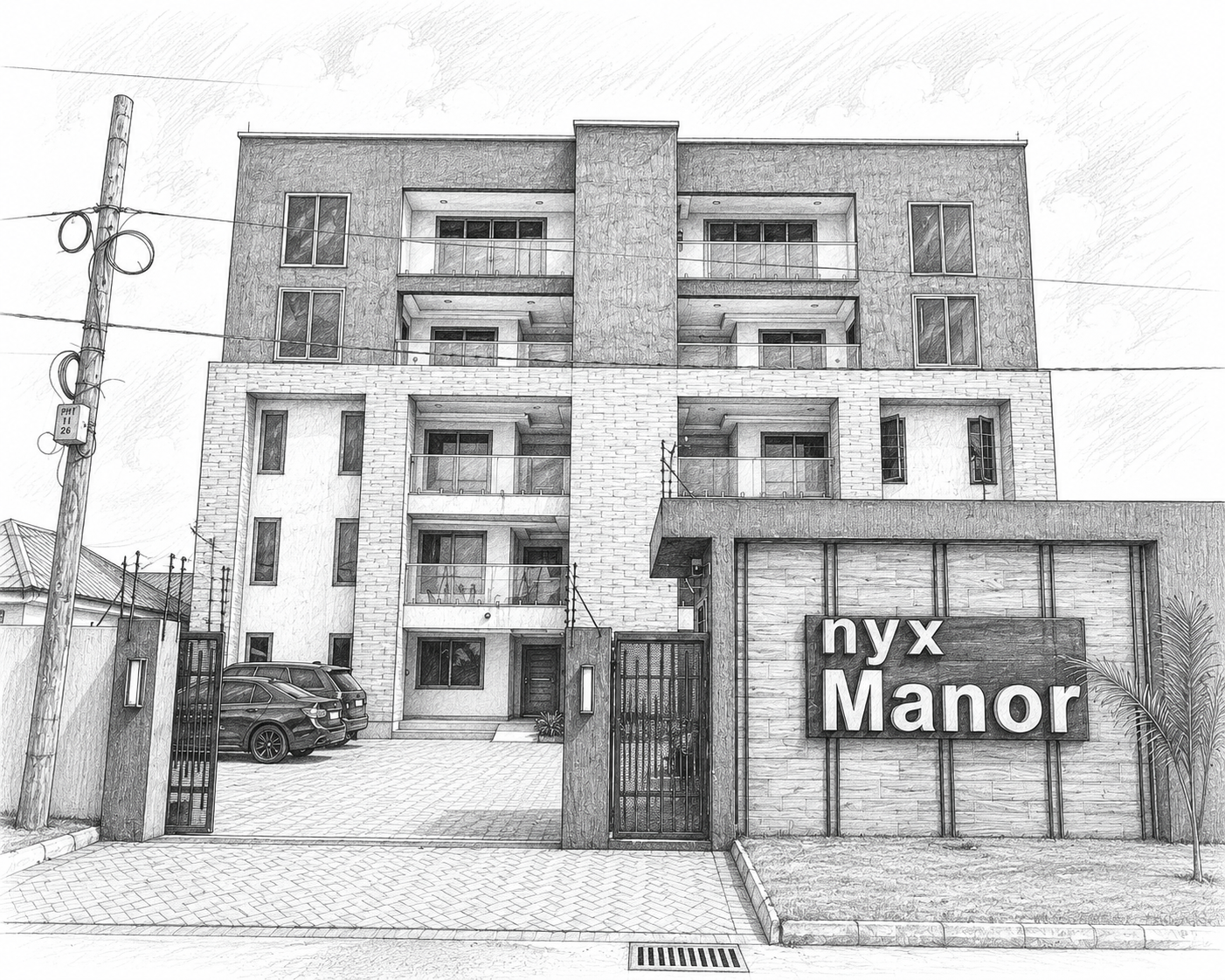 Nyx Manor — original sketch