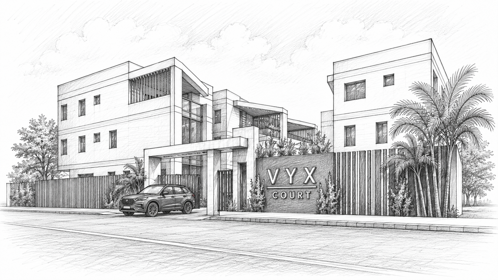 Vyx Court — original sketch